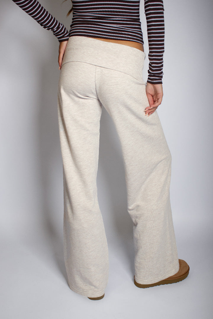 Trousers with turn-up hem | Subdued