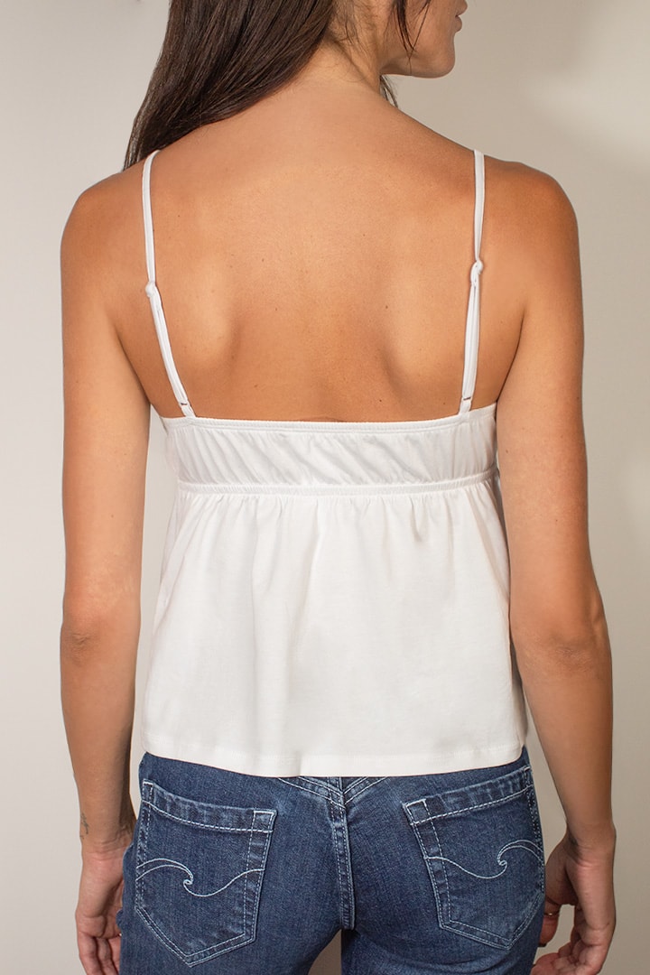 Top with embroidery and lace | Subdued