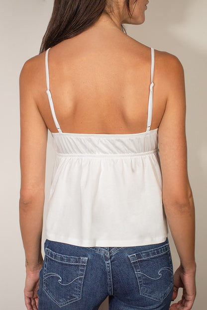 Top with embroidery and lace | Subdued