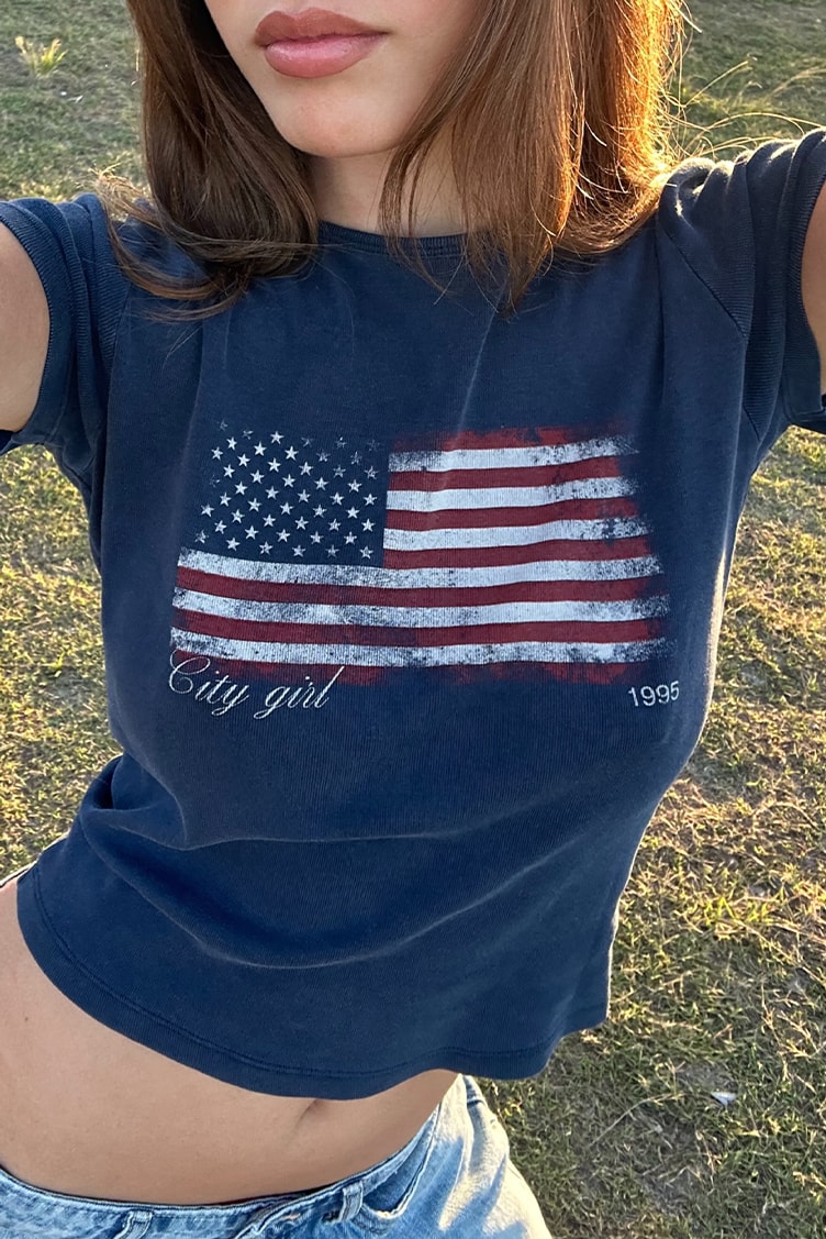 USA flag T-shirt | Subdued