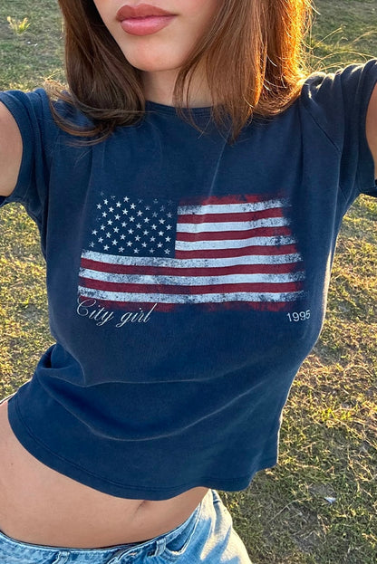 USA flag T-shirt | Subdued