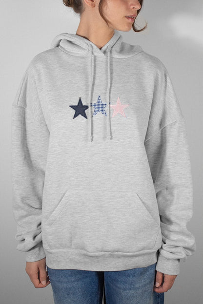 Three-star patch hoodie | Subdued