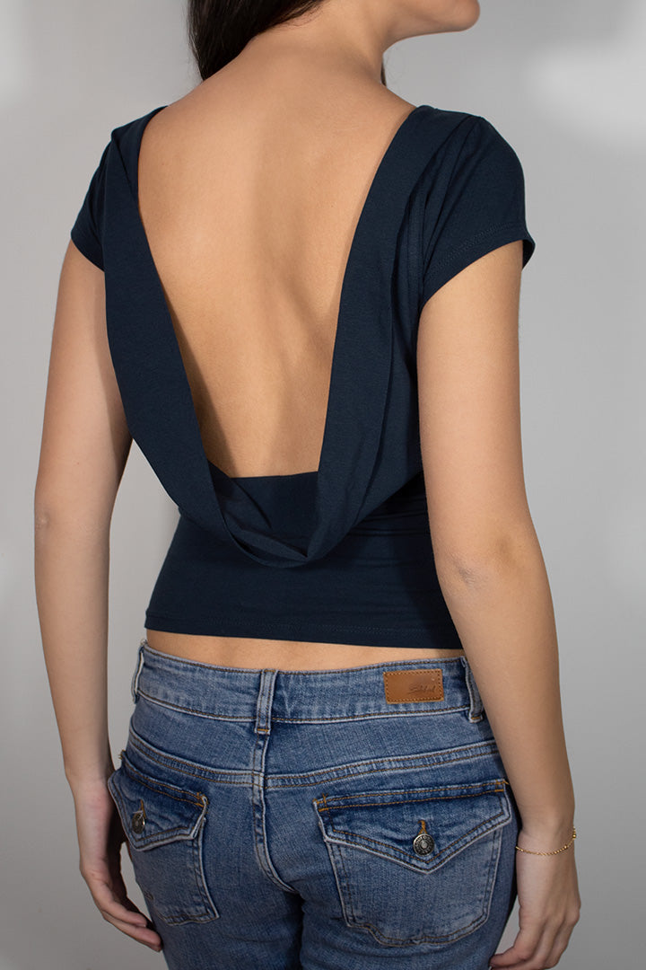 T-shirt with soft back neckline | Subdued