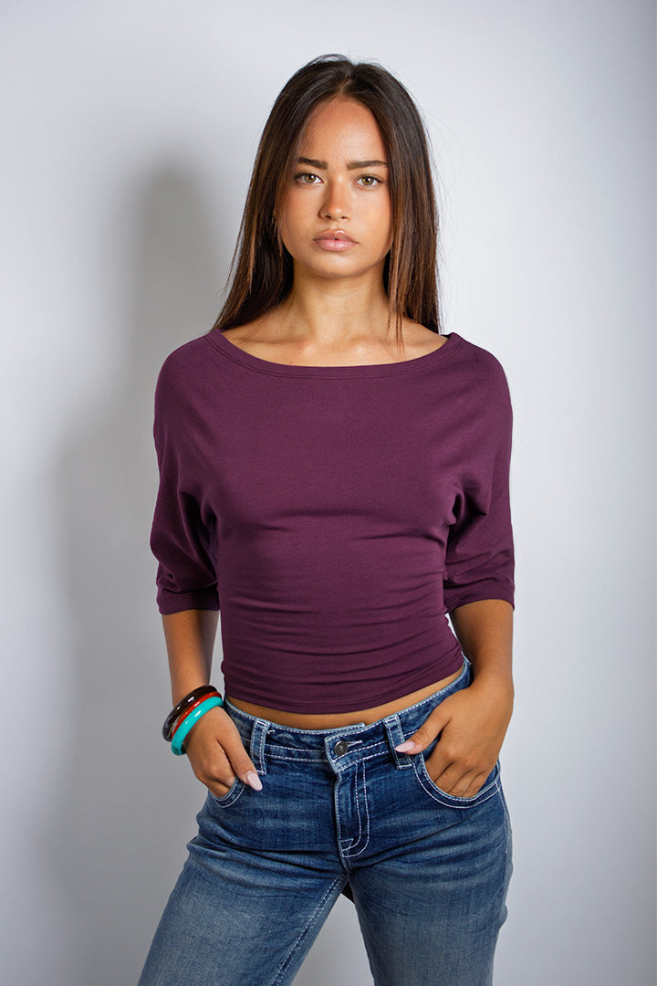T-shirt with back lacing | Subdued