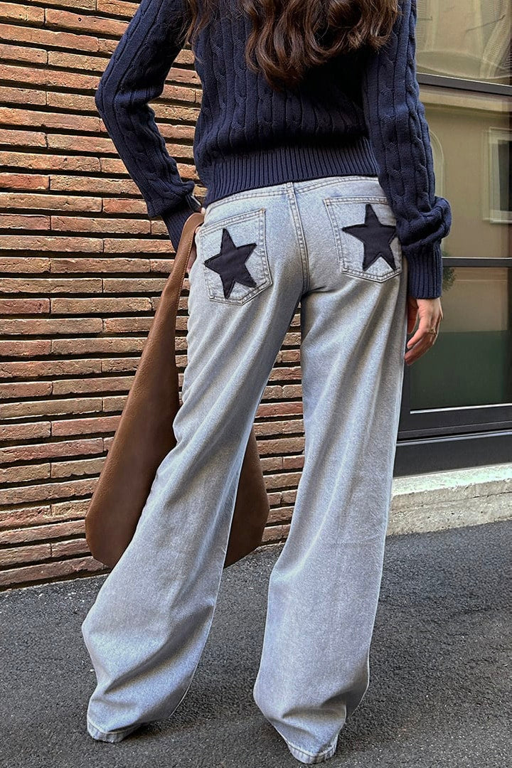 Low-rise star jeans | Subdued
