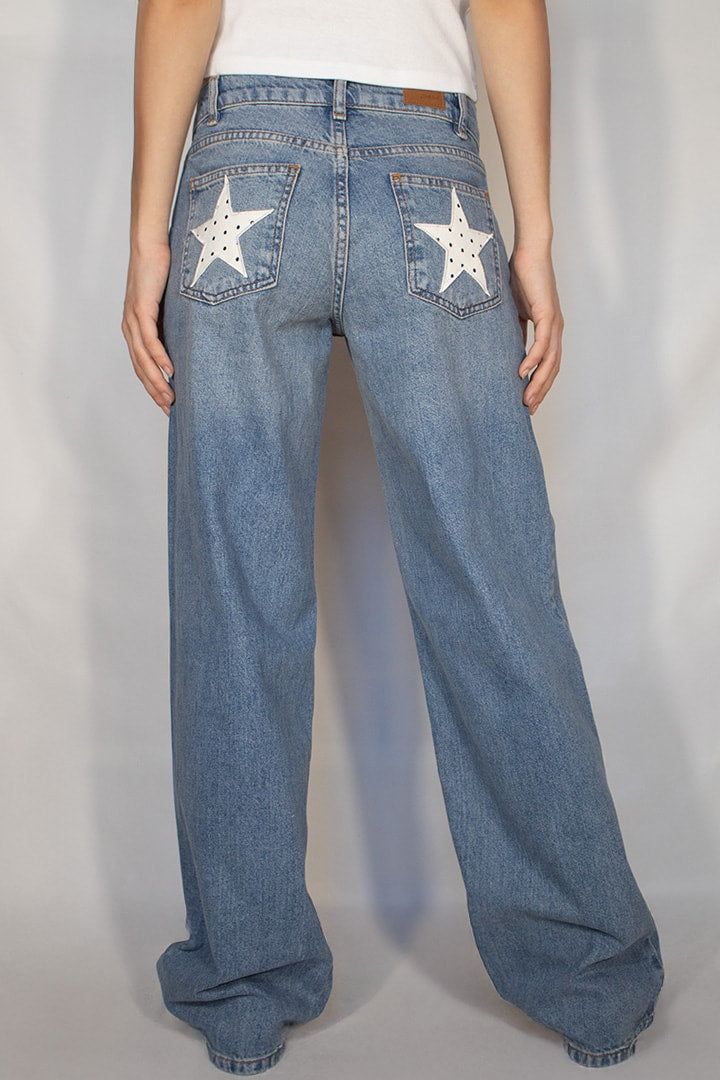 Low-rise star jeans | Subdued