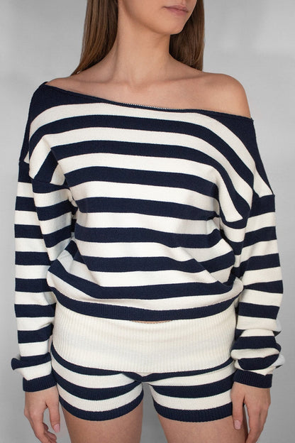 Boat neck sweater | Subdued