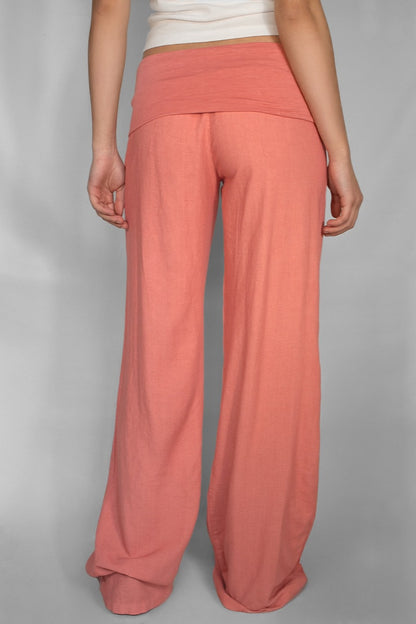 Waistband palazzo pants | Subdued
