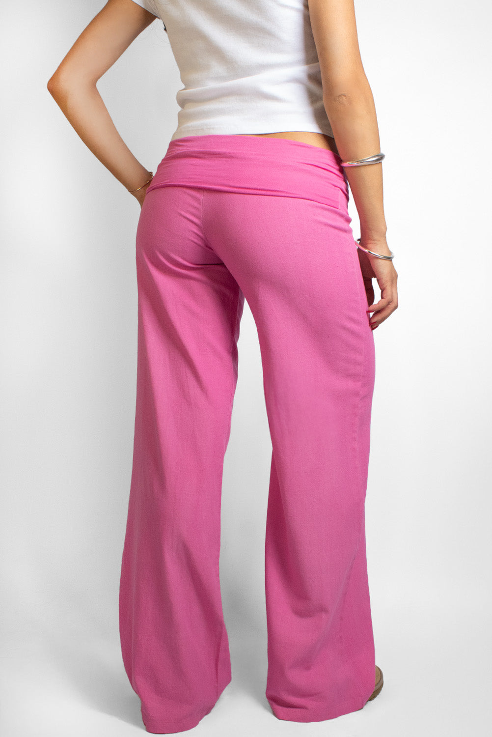 Waistband palazzo pants | Subdued