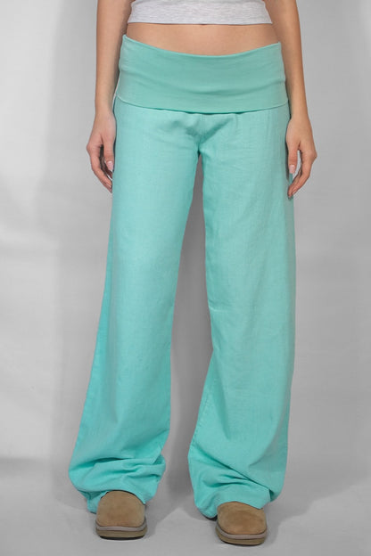 Waistband palazzo pants | Subdued