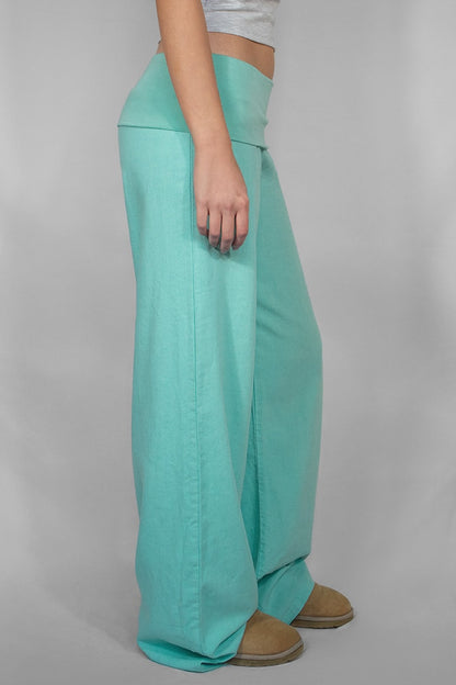 Waistband palazzo pants | Subdued