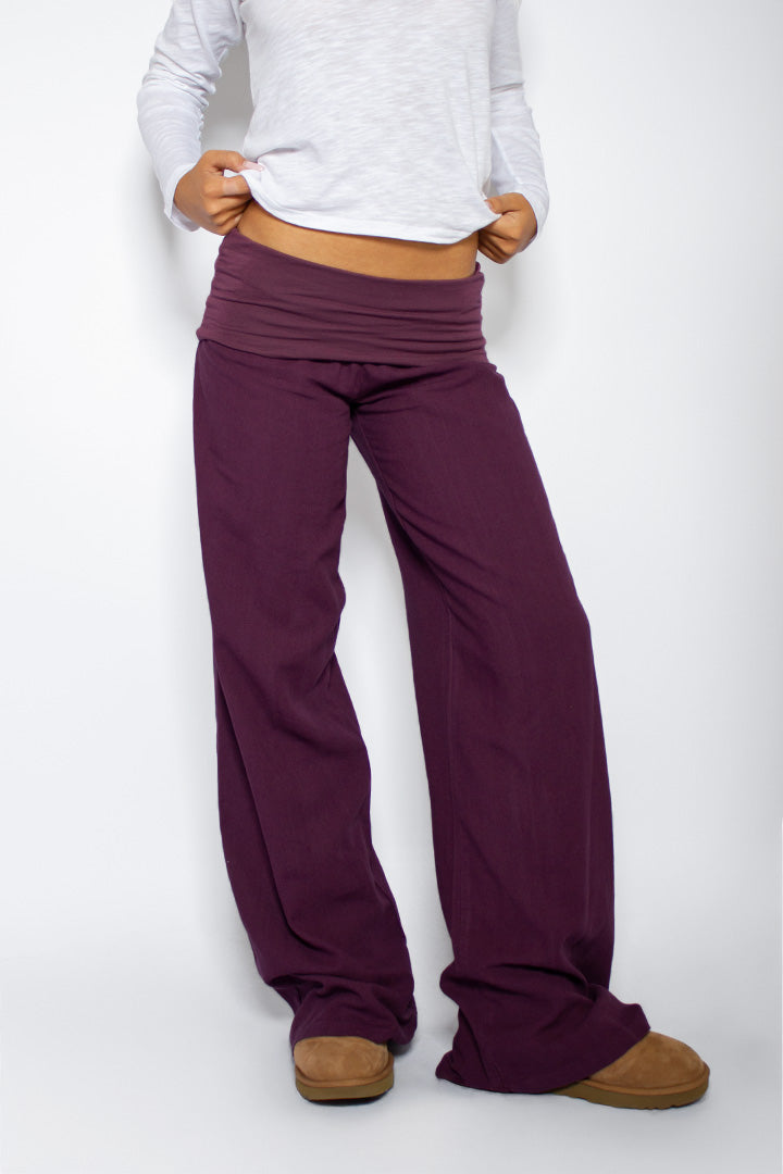 Waistband palazzo pants | Subdued