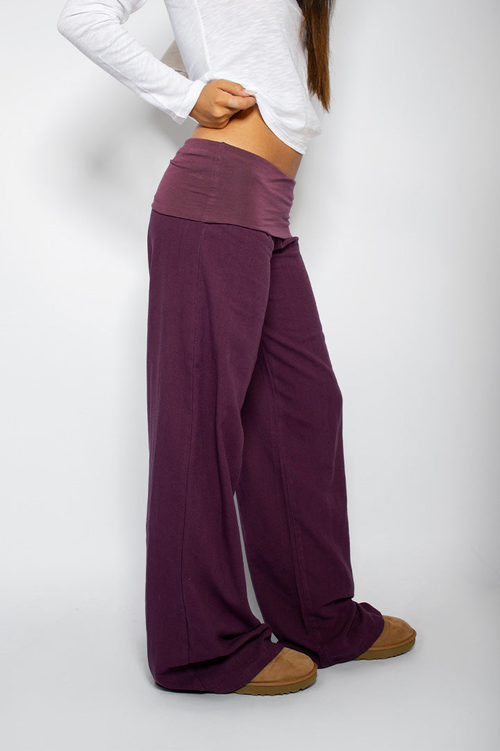 Waistband palazzo pants | Subdued