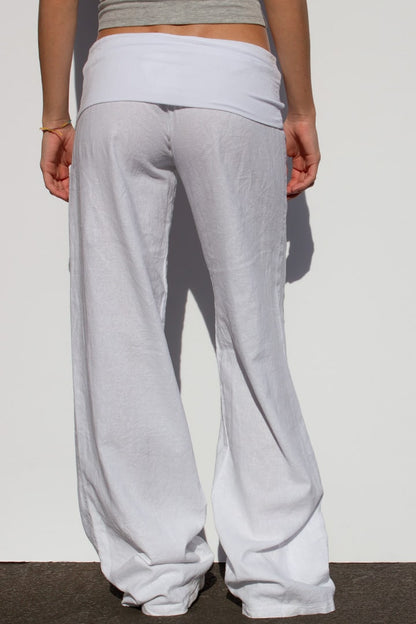 Waistband palazzo pants | Subdued