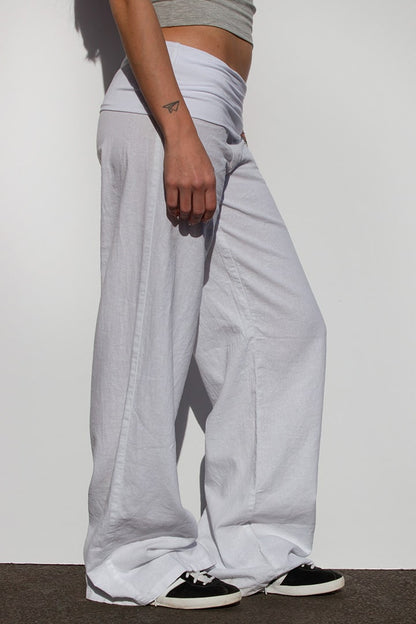 Waistband palazzo pants | Subdued