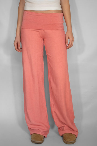 Waistband palazzo pants | Subdued