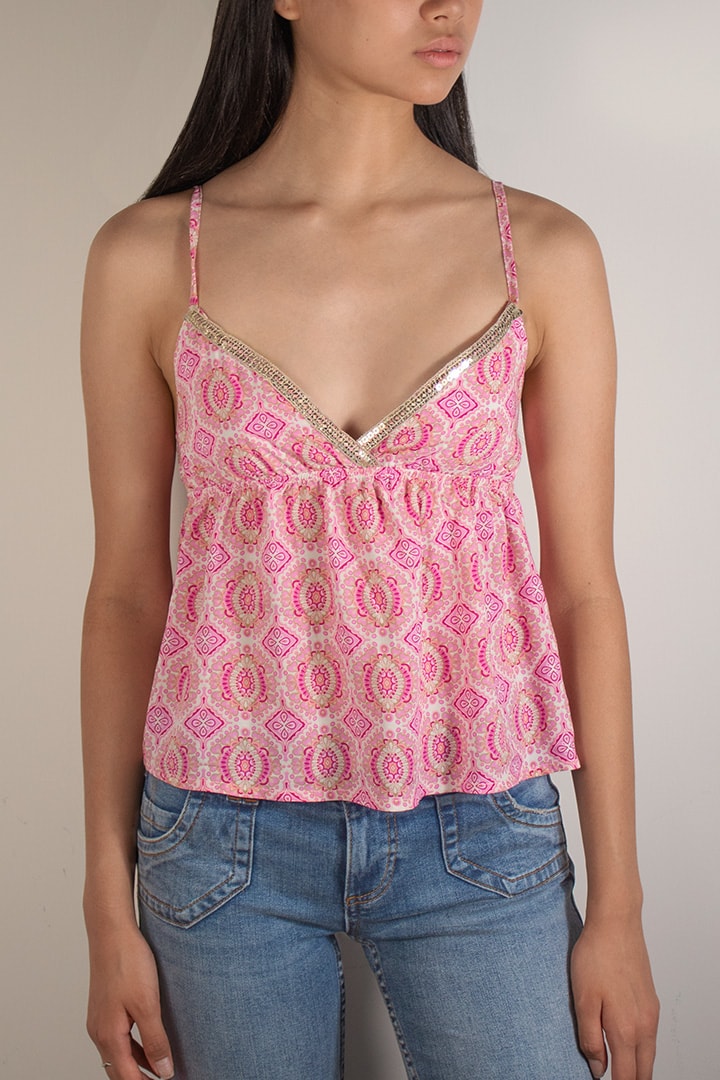 V-neck top | Subdued