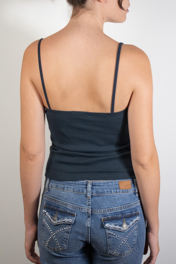 Beaded V-neck top | Subdued