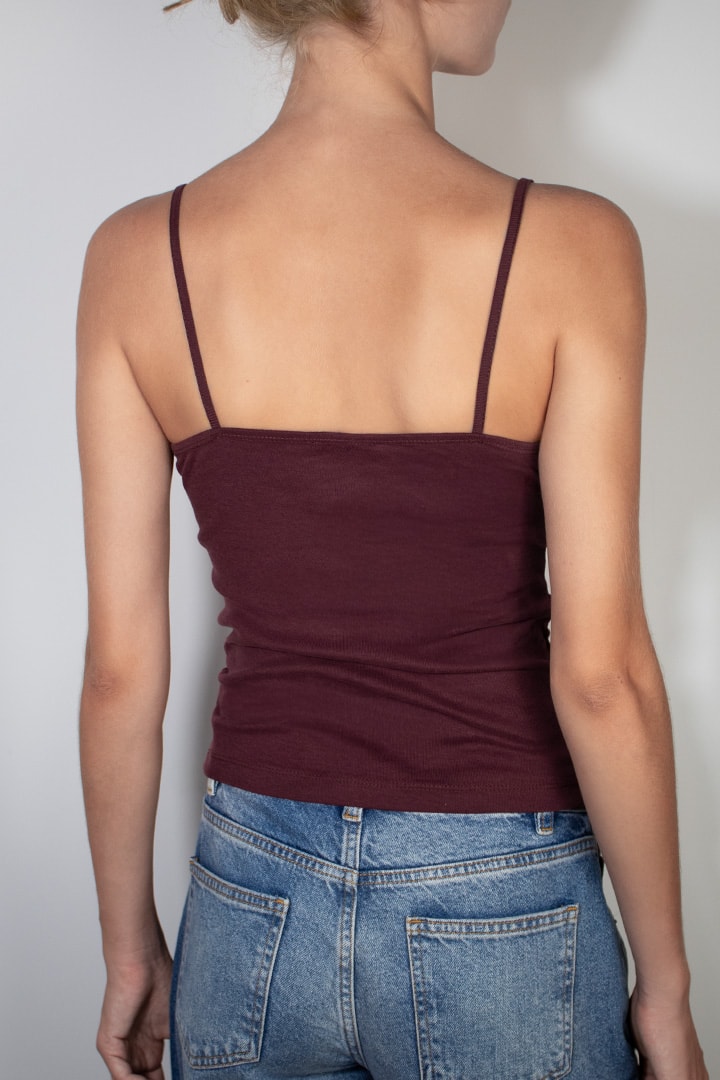 Beaded V-neck top | Subdued
