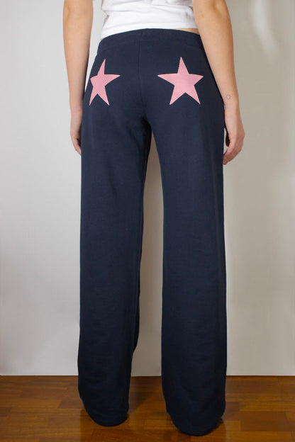 Wide-leg joggers with stars | Subdued
