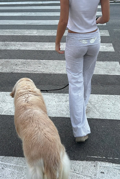 Cuffed pants with wings | Subdued