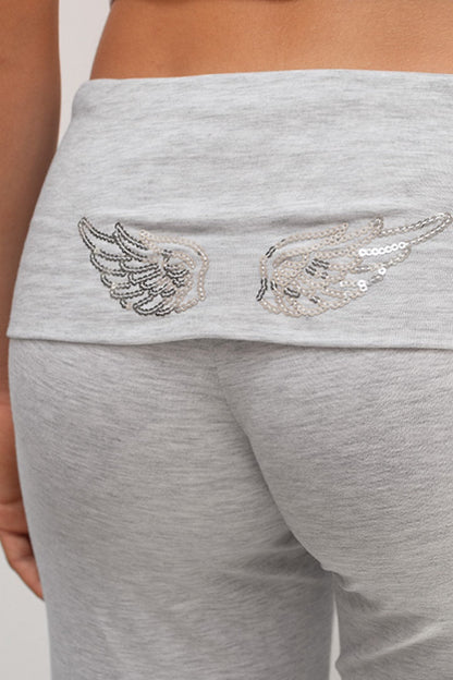 Cuffed pants with wings | Subdued