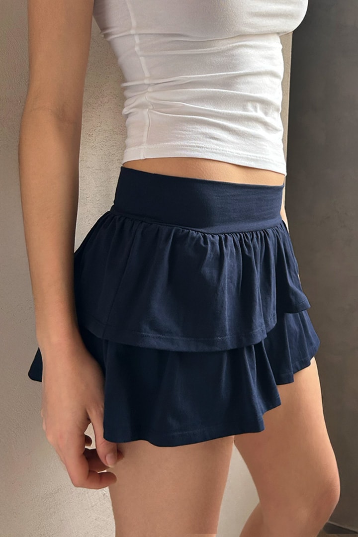 Mini ruffle skirt | Subdued
