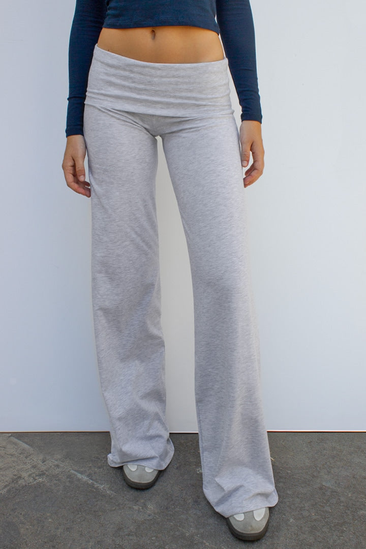 Wide-leg pants with cuffs | Subdued