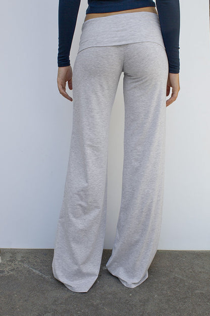 Wide-leg pants with cuffs | Subdued