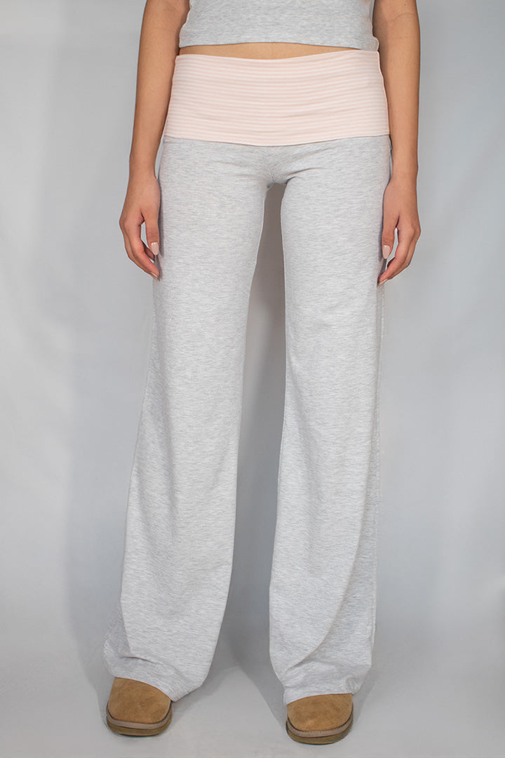 Wide-leg pants with cuffs | Subdued