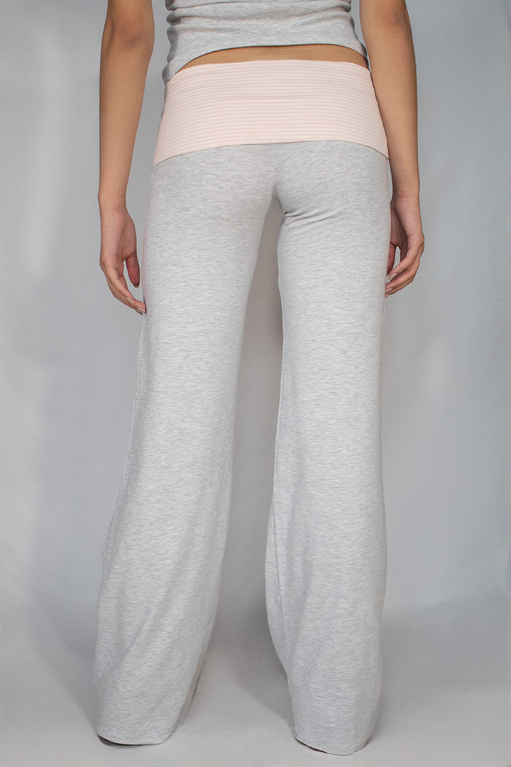 Wide-leg pants with cuffs | Subdued