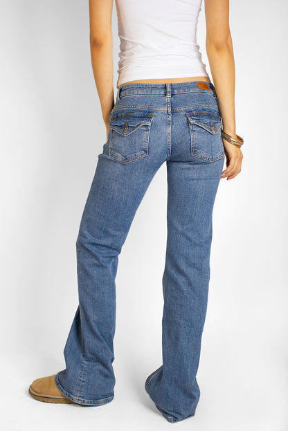 Low waist flared jeans | Subdued