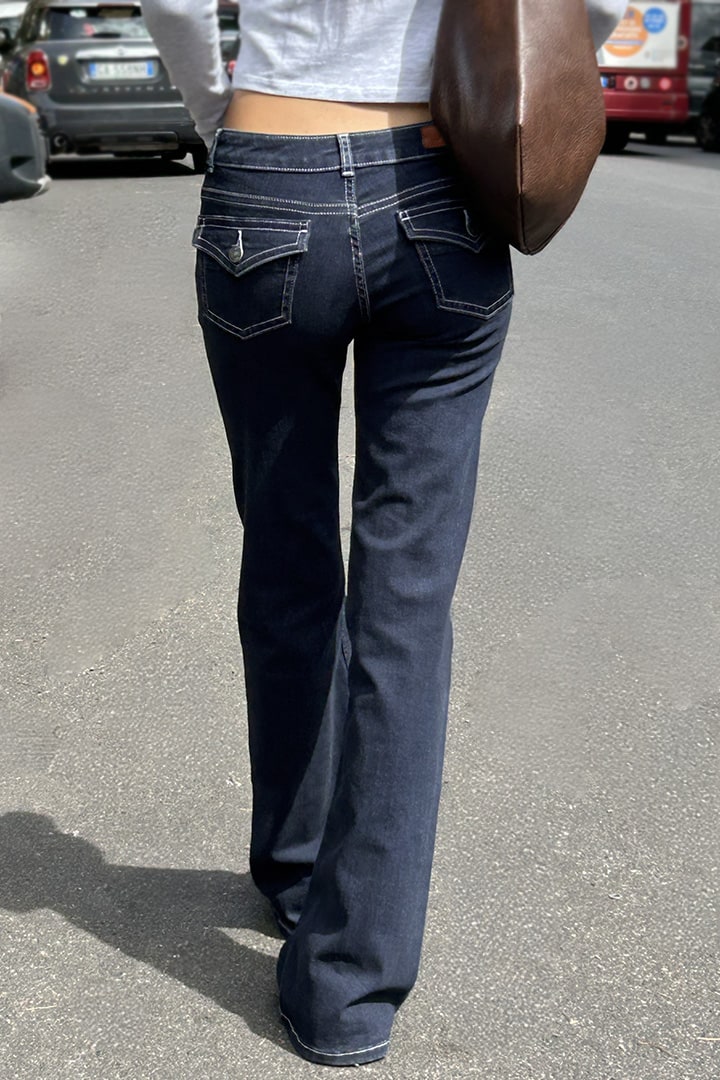 Low waist flared jeans | Subdued