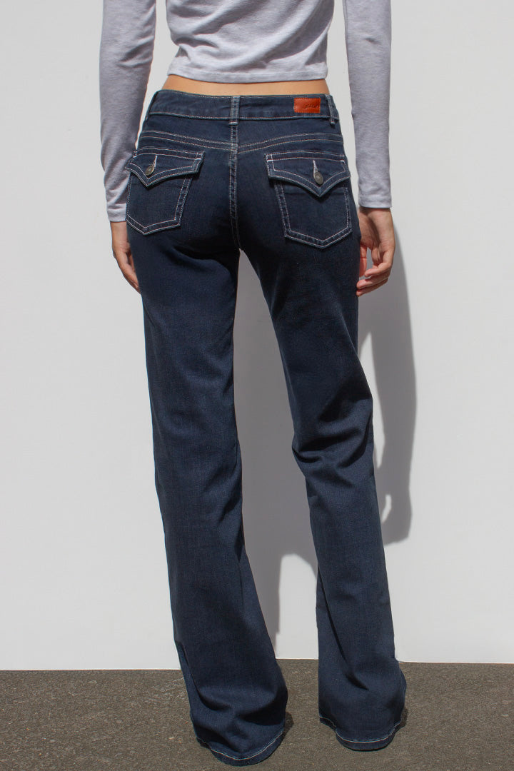 Low waist flared jeans | Subdued