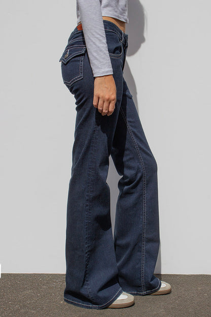 Low waist flared jeans | Subdued