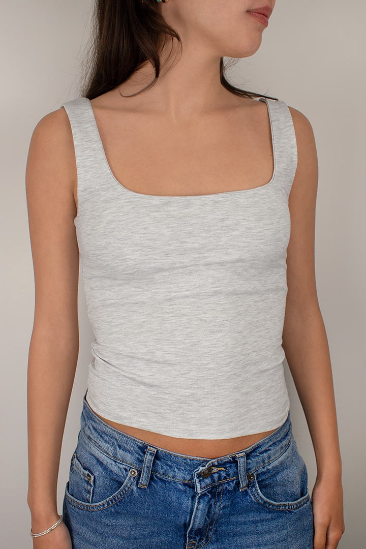 Square neck top | Subdued