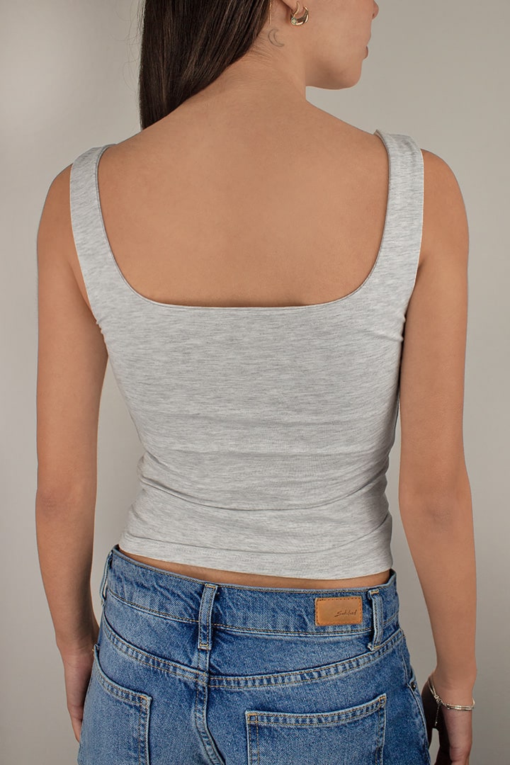 Square neck top | Subdued