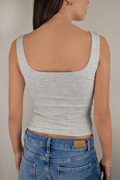 Square neck top | Subdued