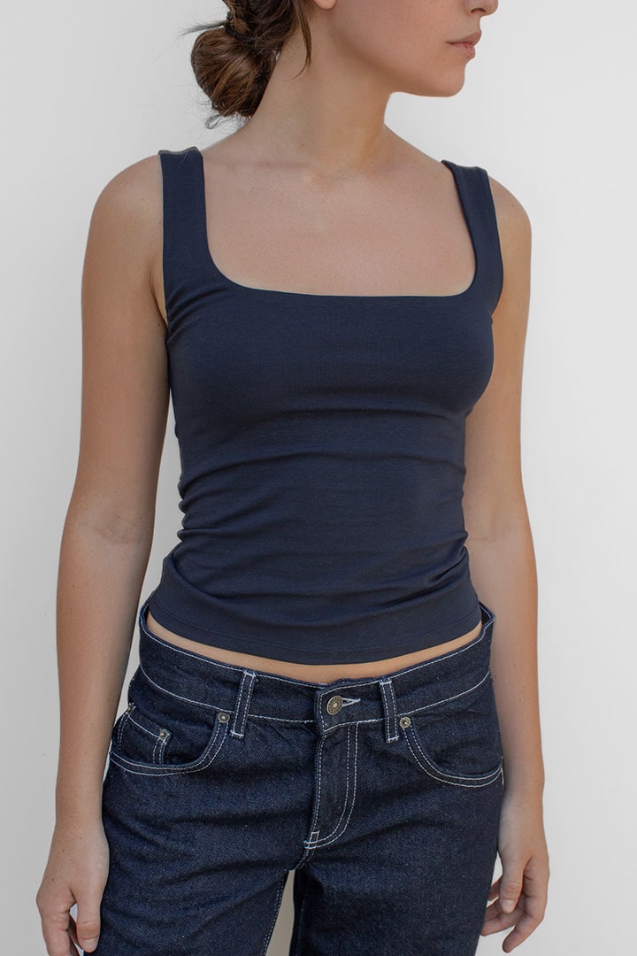 Square neck top | Subdued