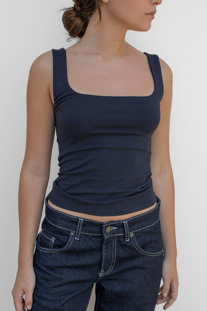 Square neck top | Subdued