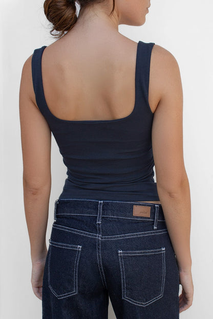 Square neck top | Subdued