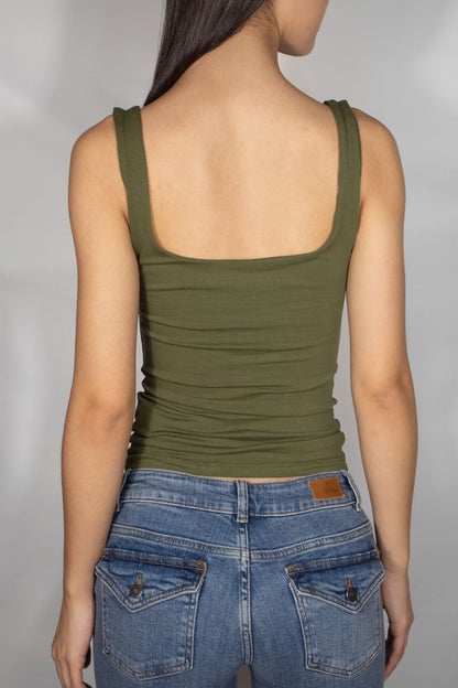 Square neck top | Subdued