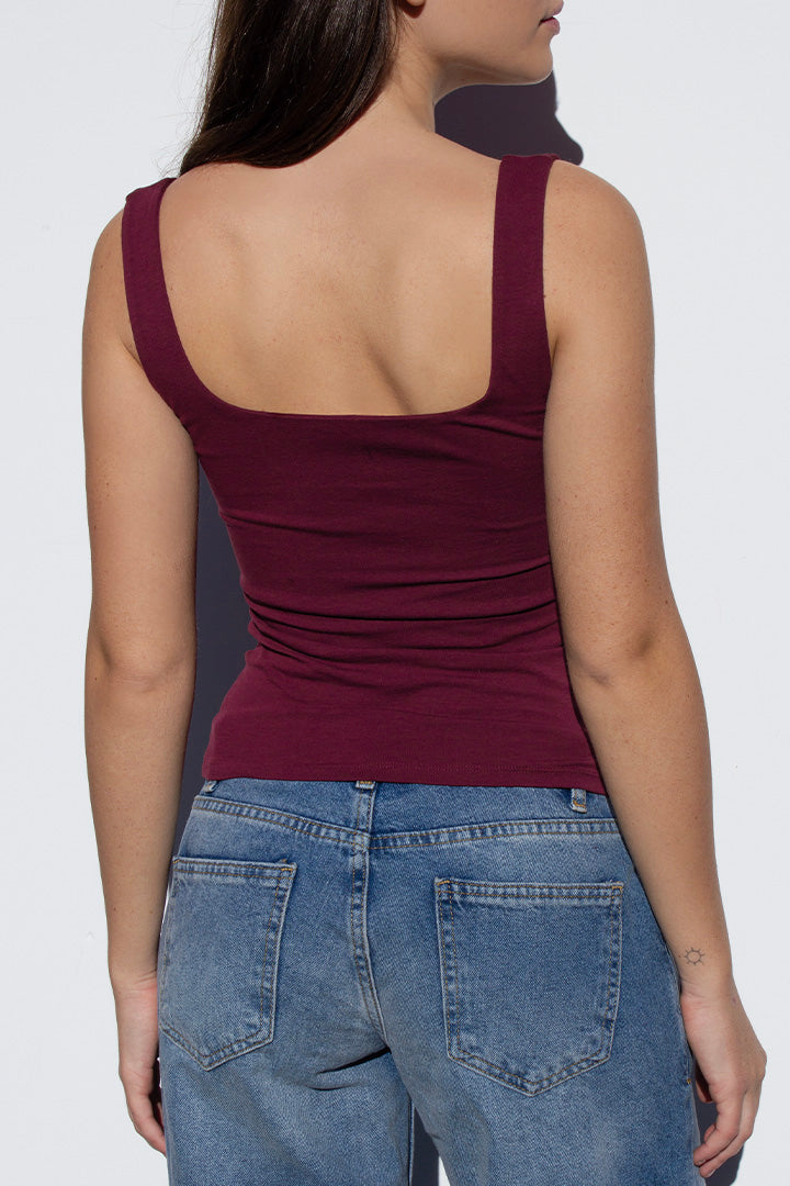 Square neck top | Subdued