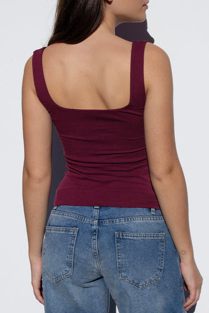 Square neck top | Subdued