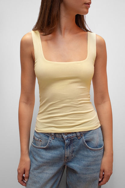 Square neck top | Subdued