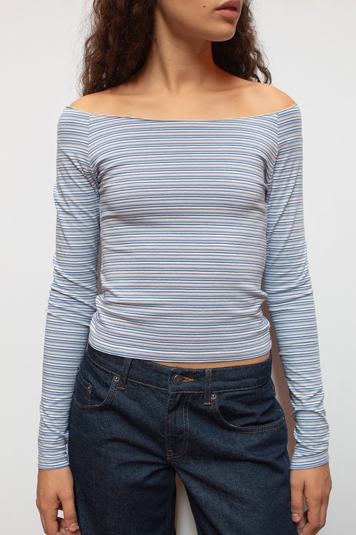 Boat neck t-shirt | Subdued