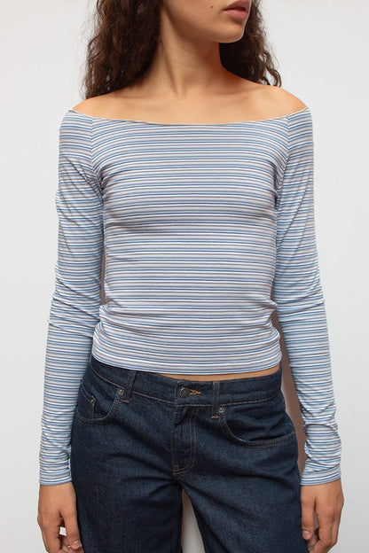 Boat neck t-shirt | Subdued