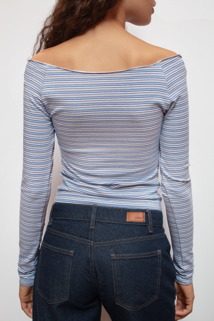 Boat neck t-shirt | Subdued