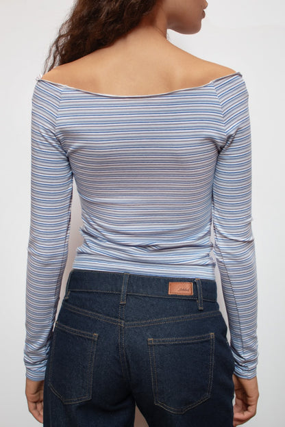 Boat neck t-shirt | Subdued