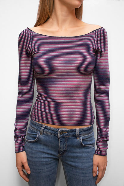 Boat neck t-shirt | Subdued